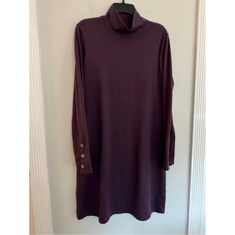 Title Nine Purple Turtleneck Sweater Dress Size Large
